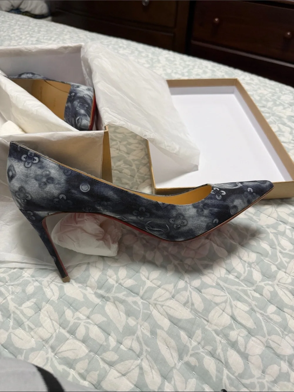 Christian Louboutin Tan Shoe Box with White Logo